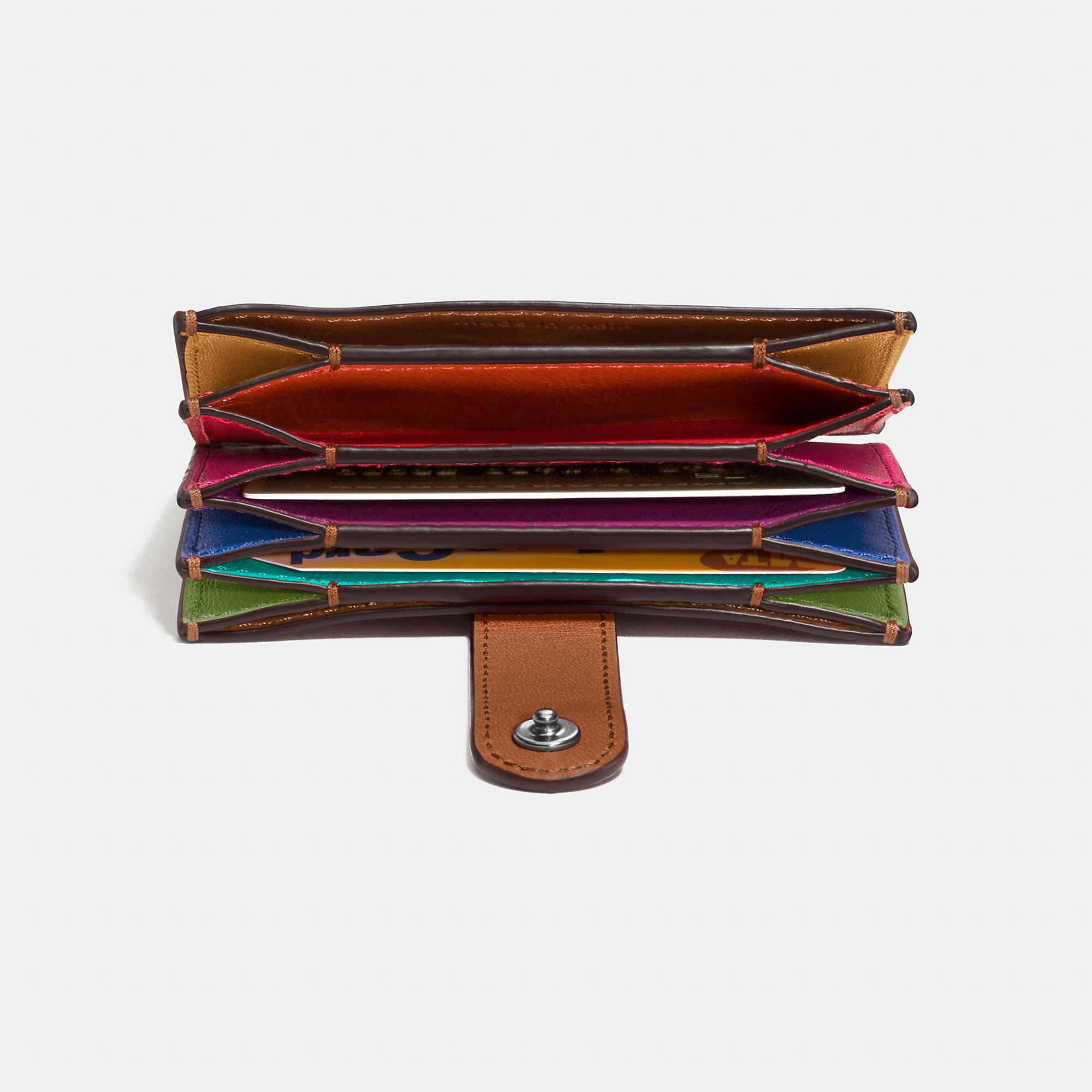 Lyst Coach Accordion Card Case In Glovetanned Leather in Brown